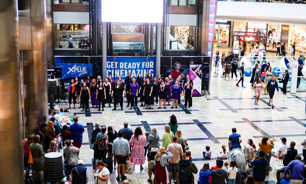 Performing at West Quay Event